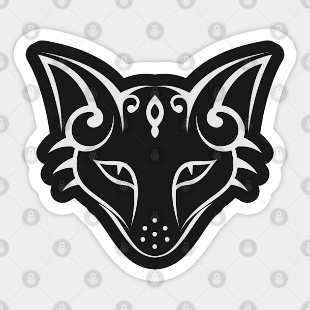 Tribal Cat Design Sticker by Toogoo